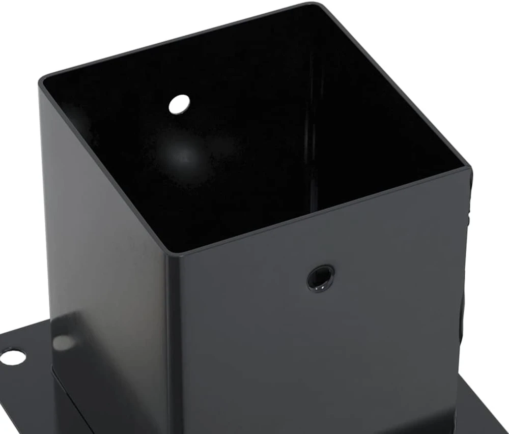 Stulpų pagrindai kvadratiniai, 12vnt., antracito sp., 121x121mm