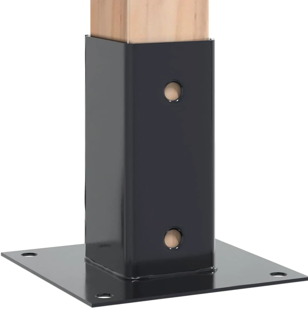 Stulpų pagrindai kvadratiniai, 12vnt., antracito sp., 71x71mm