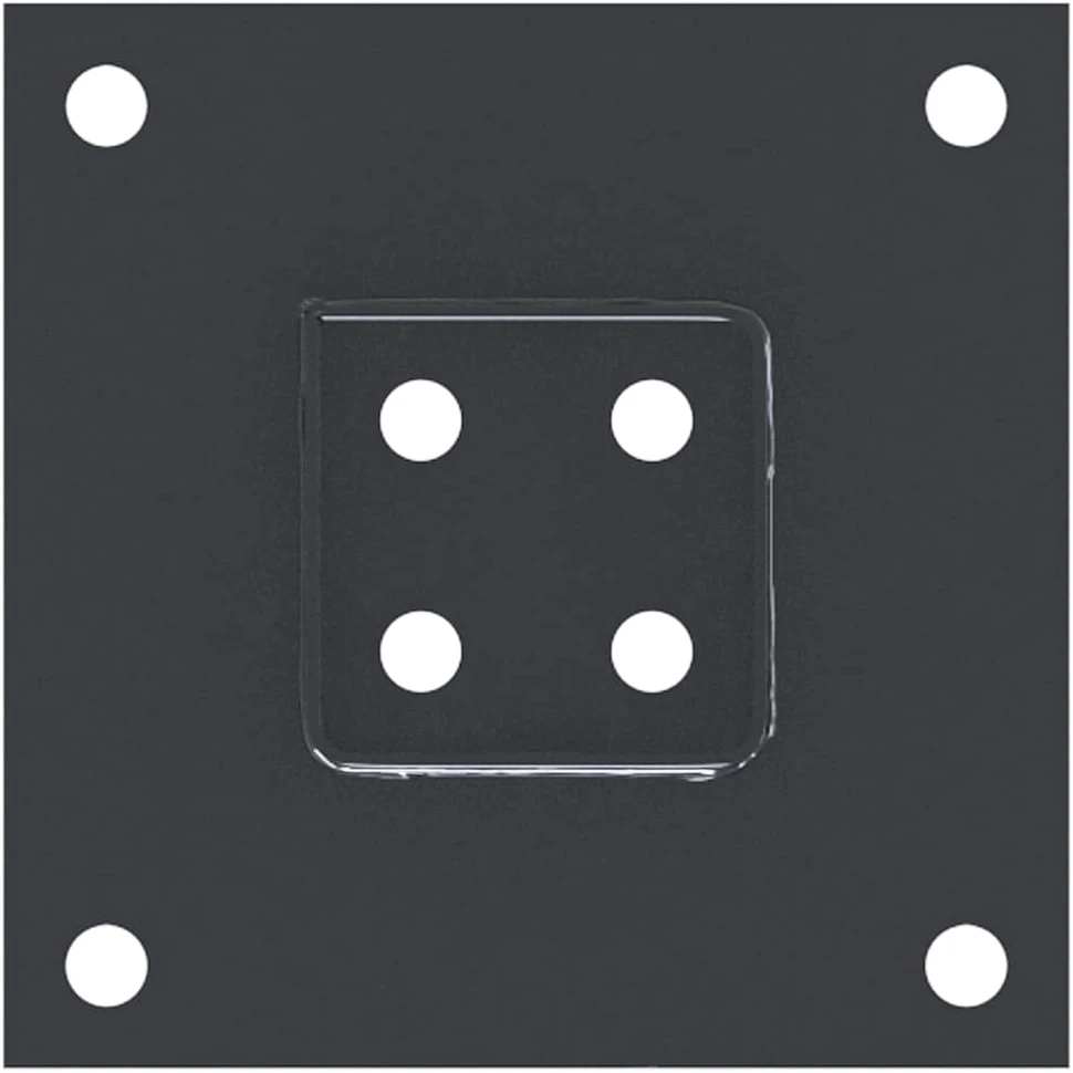 Stulpų pagrindai kvadratiniai, 12vnt., antracito sp., 61x61mm