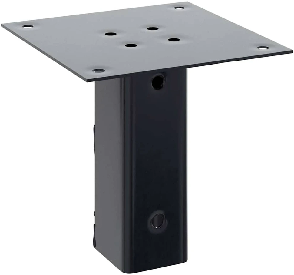 Stulpų pagrindai kvadratiniai, 12vnt., antracito sp., 46x46mm