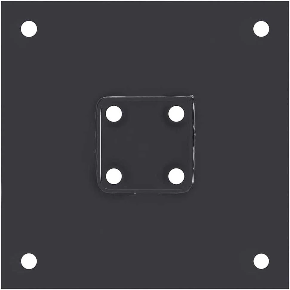 Stulpų pagrindai kvadratiniai, 12vnt., antracito sp., 46x46mm