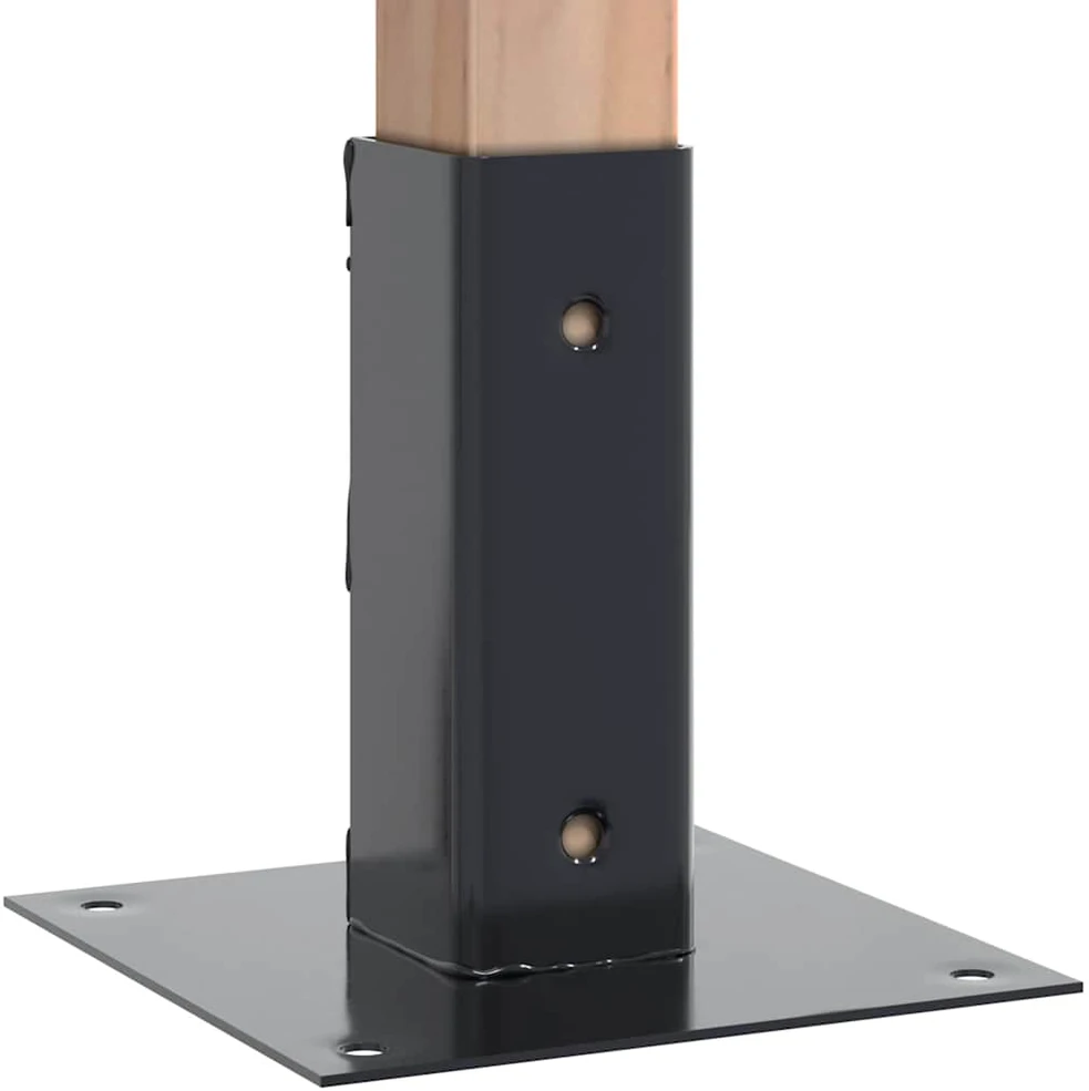 Stulpų pagrindai kvadratiniai, 12vnt., antracito sp., 46x46mm