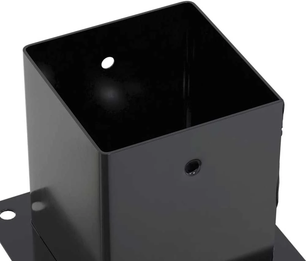 Stulpų pagrindai kvadratiniai, 12vnt., antracito sp., 121x121mm