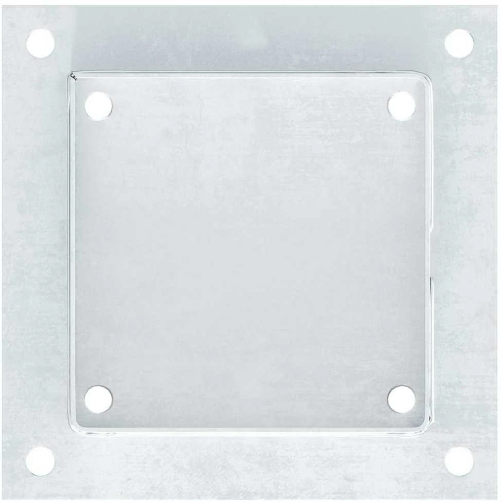 Stulpų pagrindai kvadratiniai, 12vnt., sidabriniai, 141x141mm