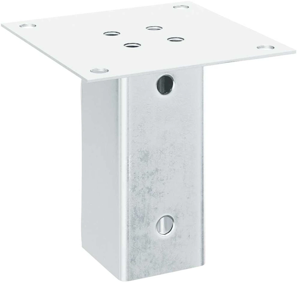 Stulpų pagrindai kvadratiniai, 12vnt., sidabriniai, 61x61mm