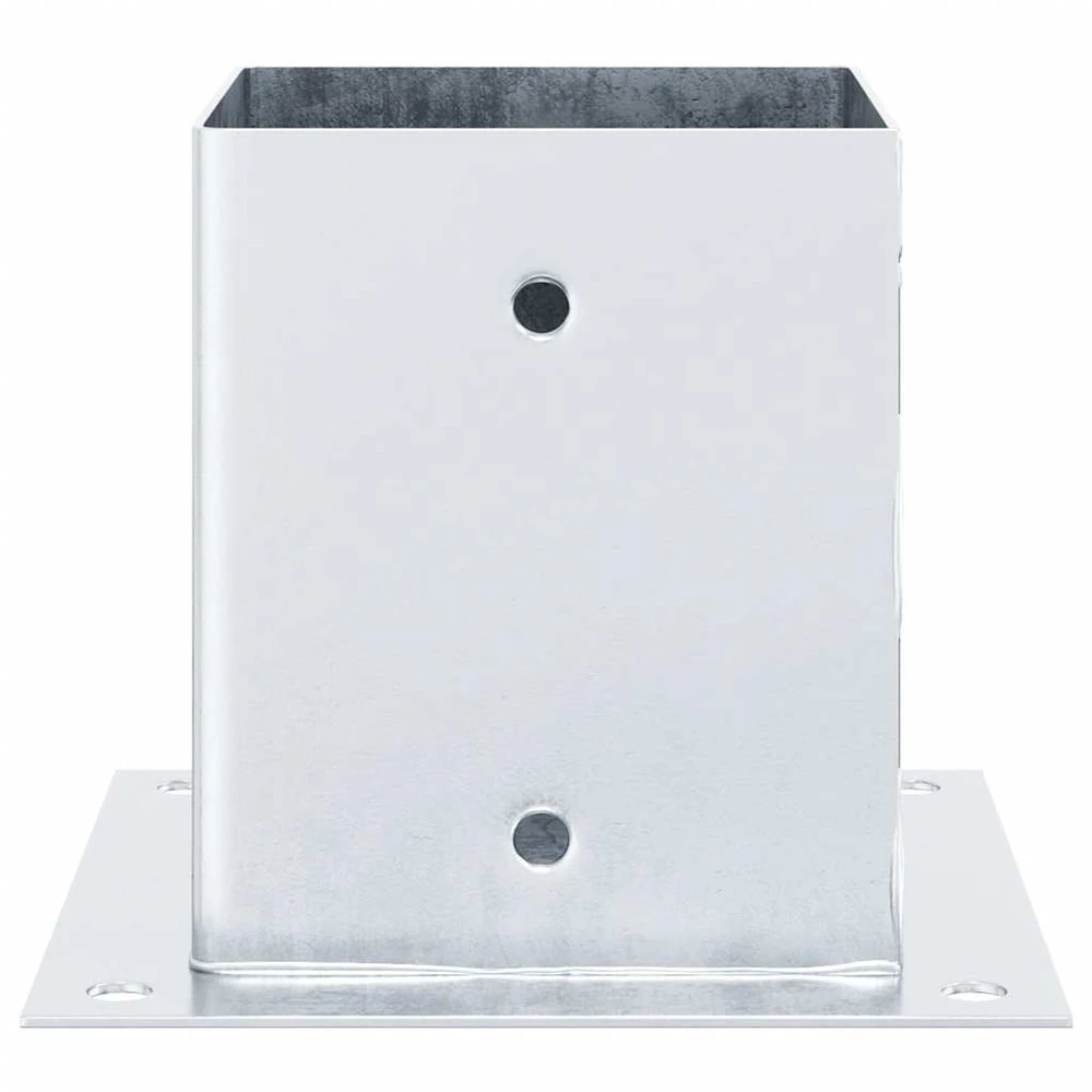 Stulpų pagrindai kvadratiniai, 12vnt., sidabriniai, 101x101mm