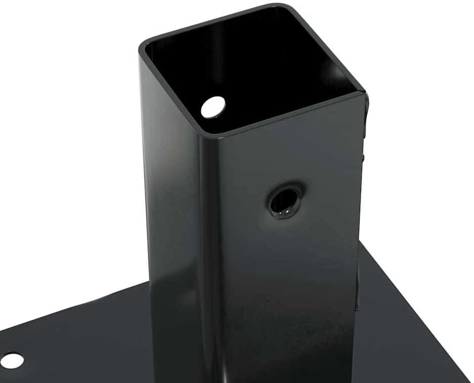 Stulpų pagrindai kvadratiniai, 4vnt., antracito sp., 51x51mm