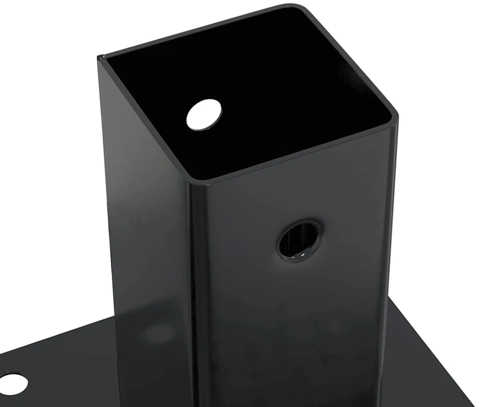 Stulpų pagrindai kvadratiniai, 4vnt., antracito sp., 71x71mm