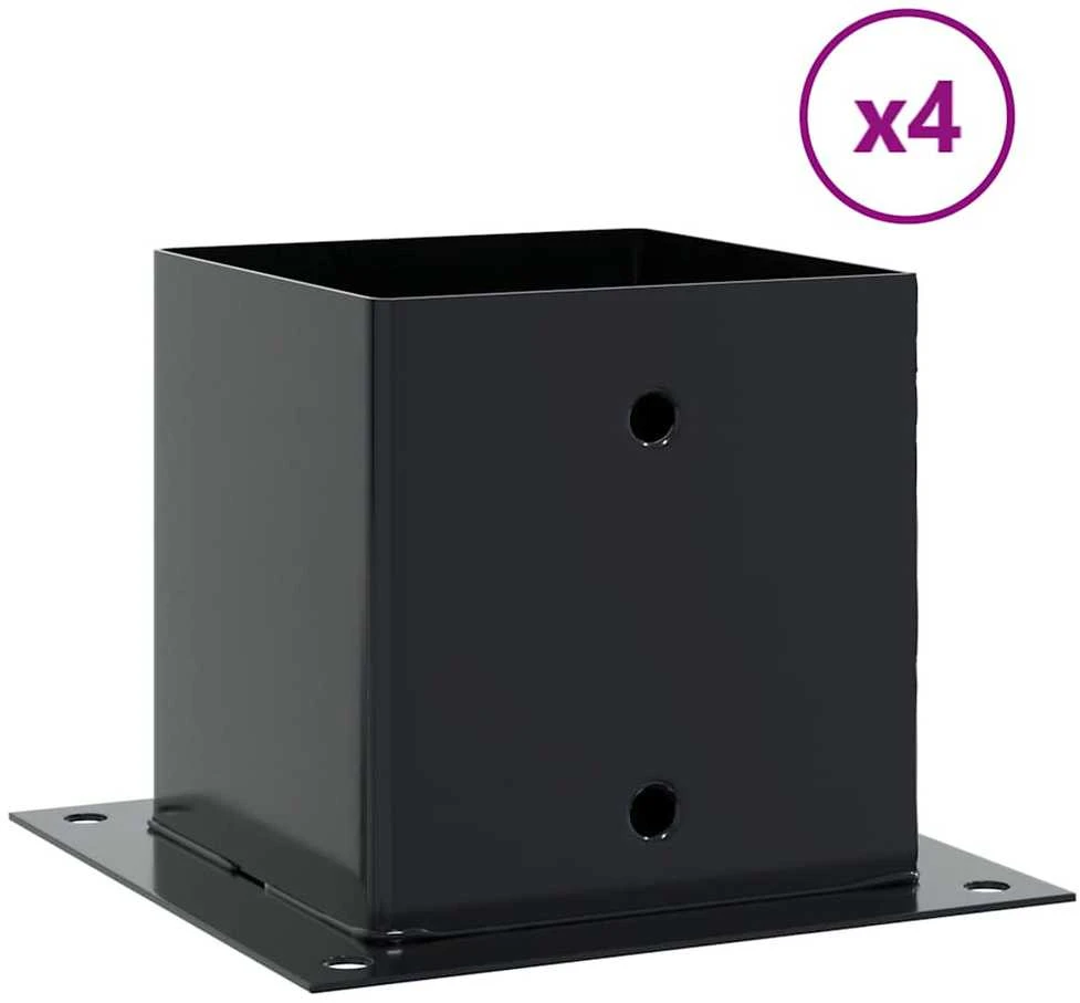 Stulpų pagrindai kvadratiniai, 4vnt., antracito sp., 141x141mm