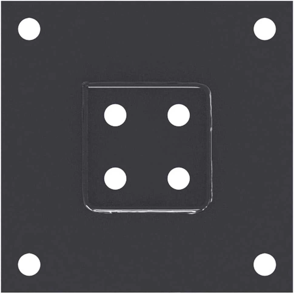 Stulpų pagrindai kvadratiniai, 4vnt., antracito sp., 71x71mm