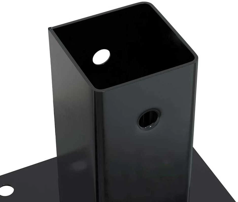 Stulpų pagrindai kvadratiniai, 4vnt., antracito sp., 61x61mm