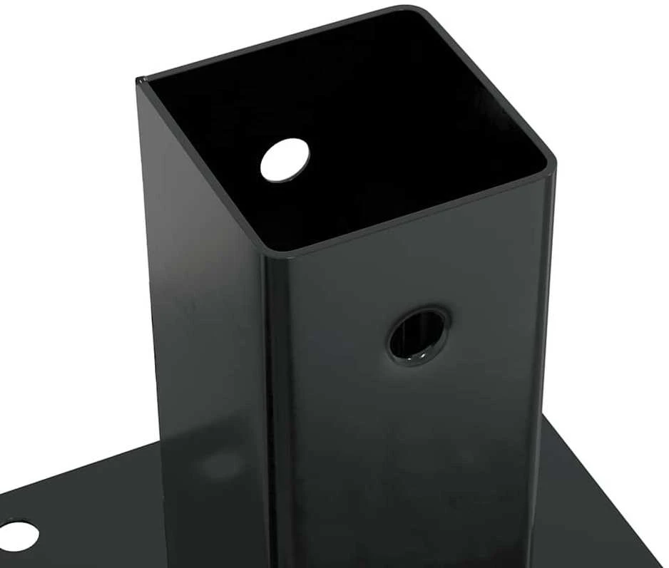Stulpų pagrindai kvadratiniai, 4vnt., antracito sp., 71x71mm