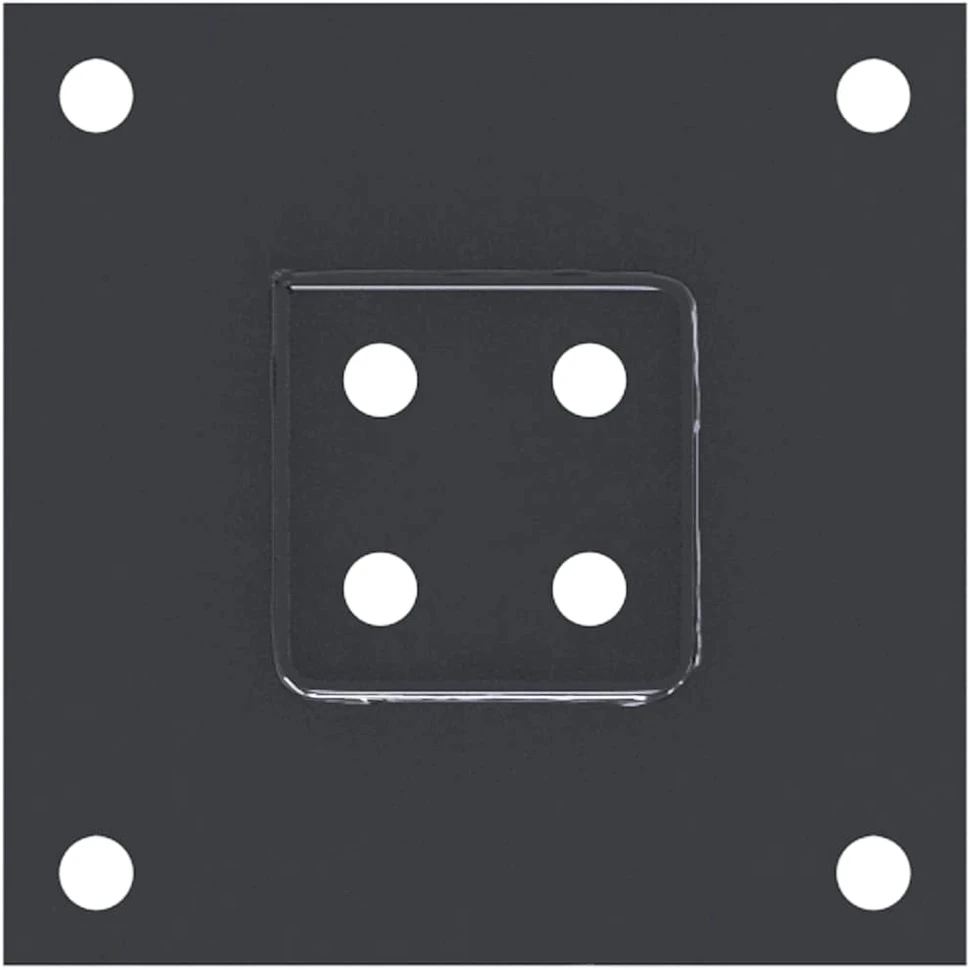 Stulpų pagrindai kvadratiniai, 4vnt., antracito sp., 61x61mm