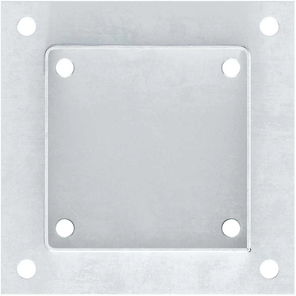Stulpų pagrindai kvadratiniai, 4vnt., sidabriniai, 121x121mm