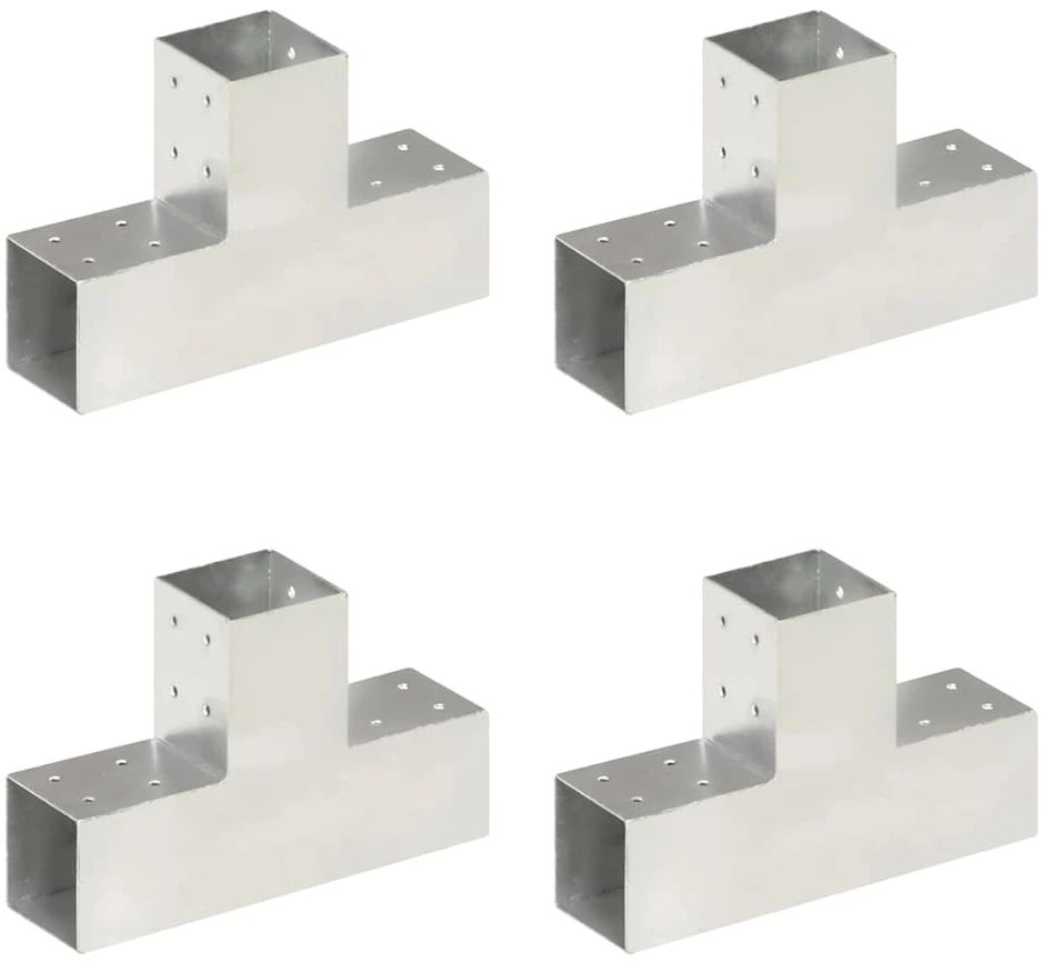 Stulpų sujungimai, 4vnt., 81x81mm, metalas, T formos
