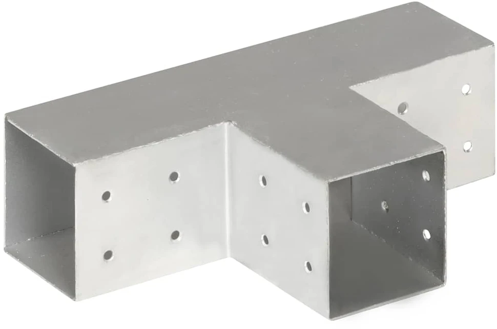 Stulpų sujungimai, 4vnt., 81x81mm, metalas, T formos