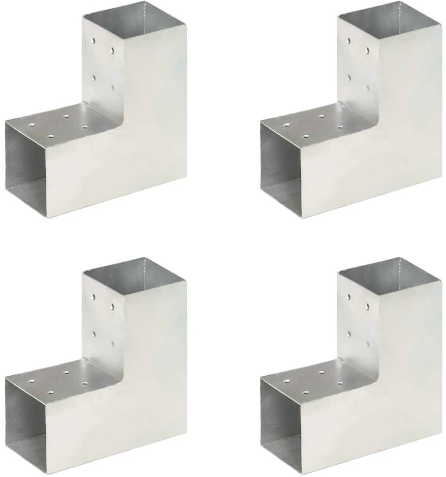Stulpų sujungimai, 4vnt., 81x81mm, metalas, L formos