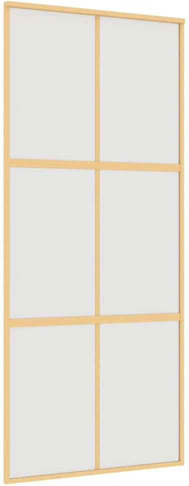 Stumdomos durys, auksinės, 90x205cm, ESG stiklas ir aliuminis