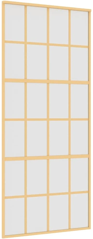 Stumdomos durys, auksinės, 90x205cm, ESG stiklas ir aliuminis