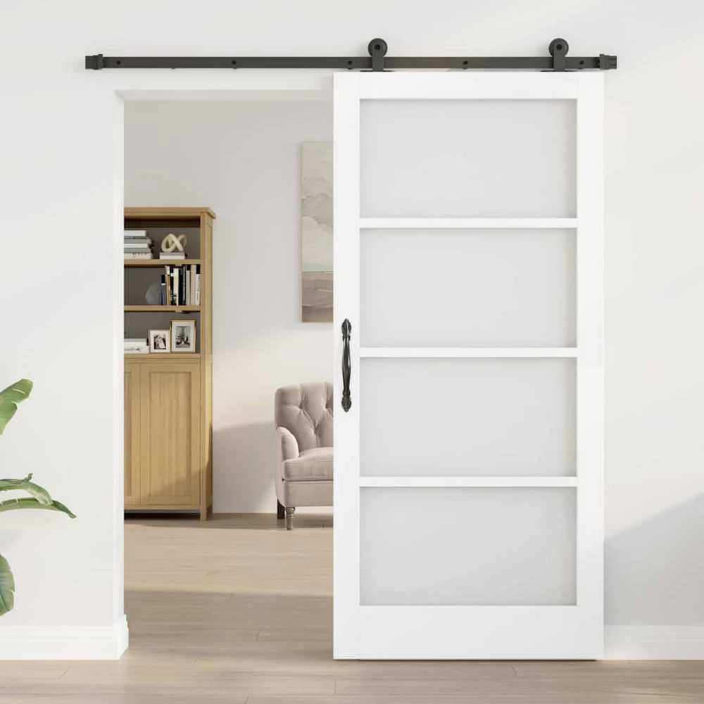 Slankios durys ORKDAL 93 x 202 cm Balta ir juoda