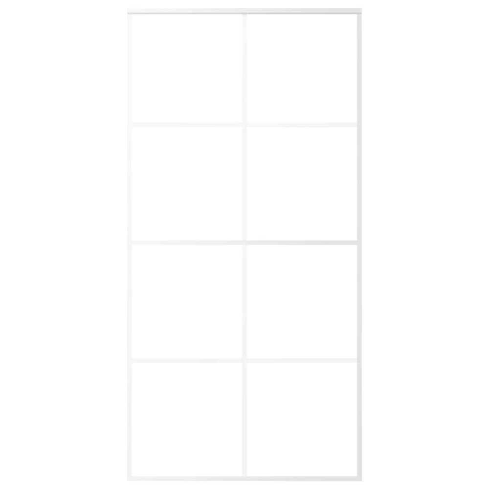 Stumdomos durys, baltos, 102,5x205cm, ESG stiklas ir aliuminis
