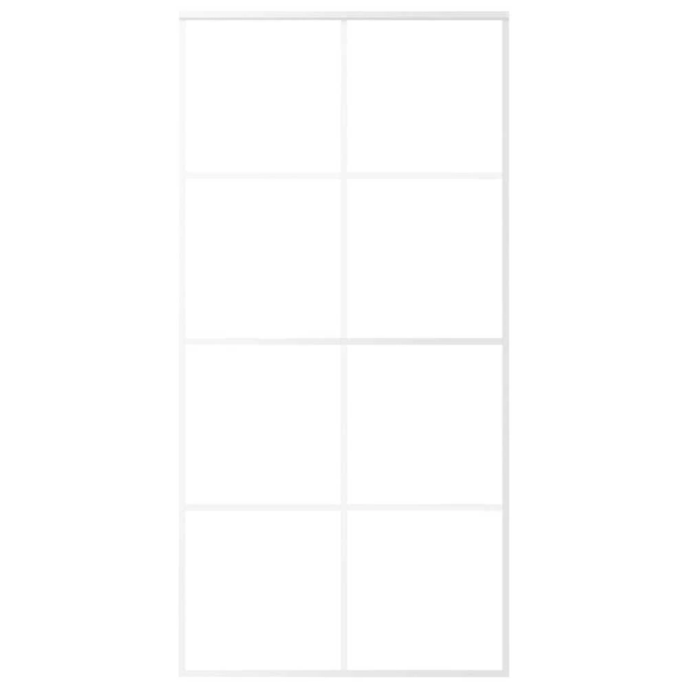 Stumdomos durys, baltos, 102,5x205cm, ESG stiklas ir aliuminis