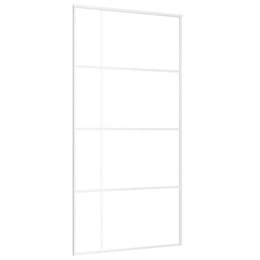 Stumdomos durys, baltos, 102,5x205cm, ESG stiklas ir aliuminis