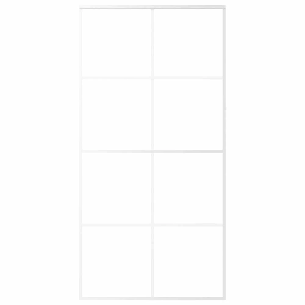 Stumdomos durys, baltos, 102,5x205cm, ESG stiklas ir aliuminis