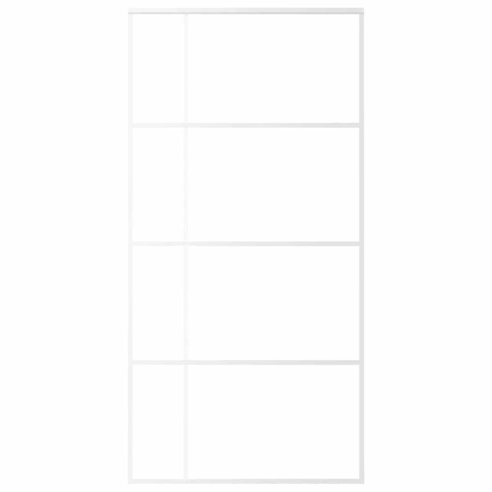 Stumdomos durys, baltos, 102,5x205cm, ESG stiklas ir aliuminis