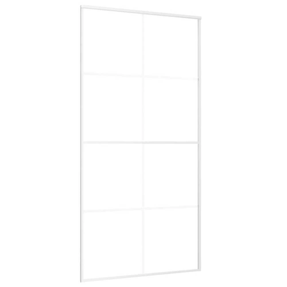 Stumdomos durys, baltos, 102,5x205cm, ESG stiklas ir aliuminis