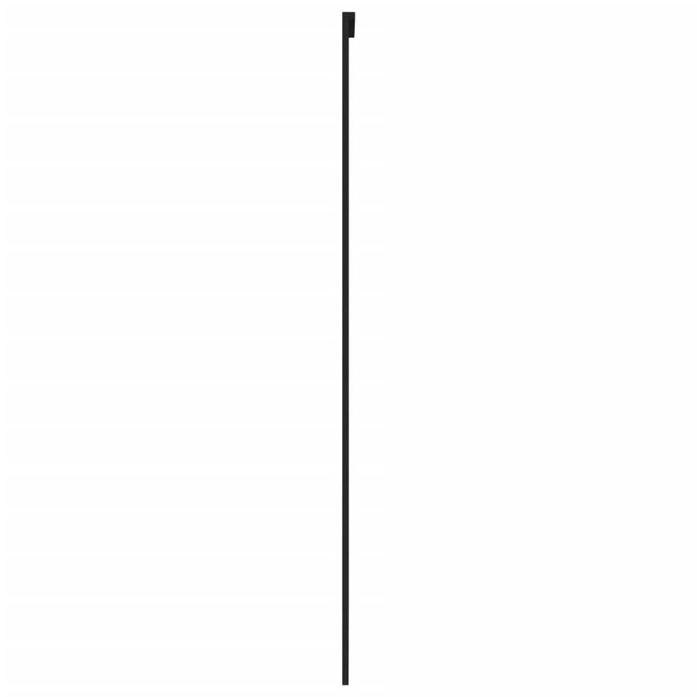 Stumdomos durys, juodos, 102,5x205cm, stiklas ir aliuminis