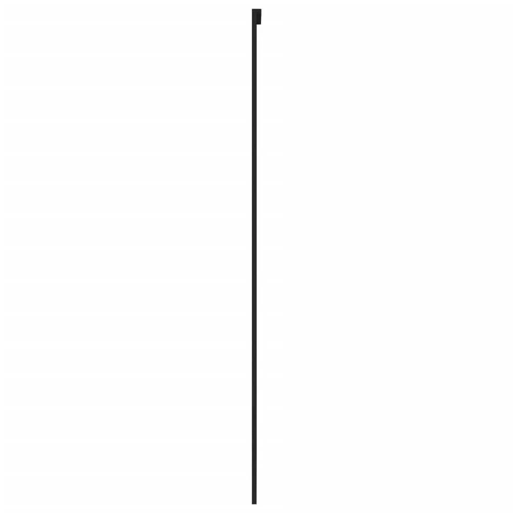 Stumdomos durys, juodos, 76x205cm, grūdintas stiklas/aliuminis