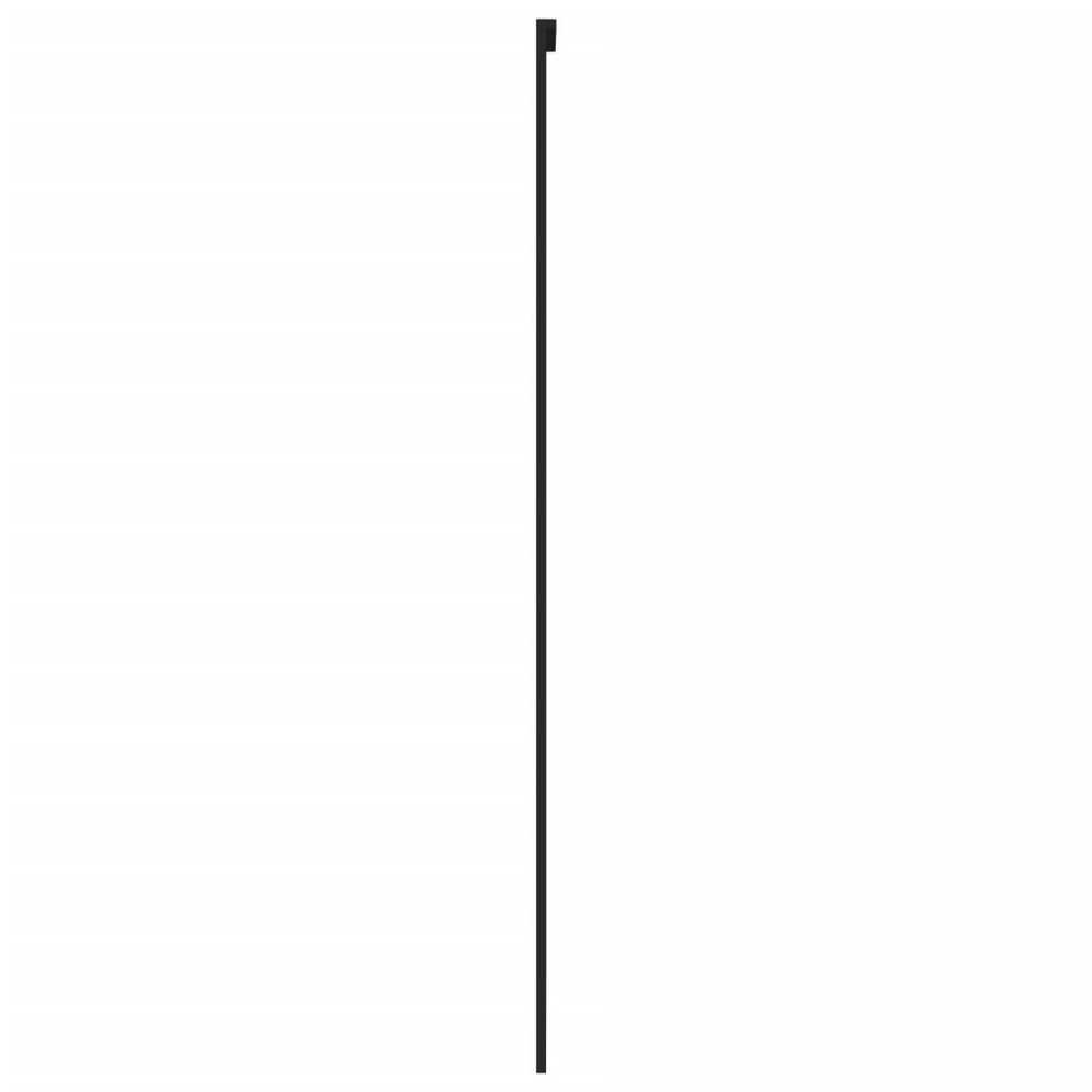 Stumdomos durys, juodos, 76x205cm, grūdintas stiklas/aliuminis