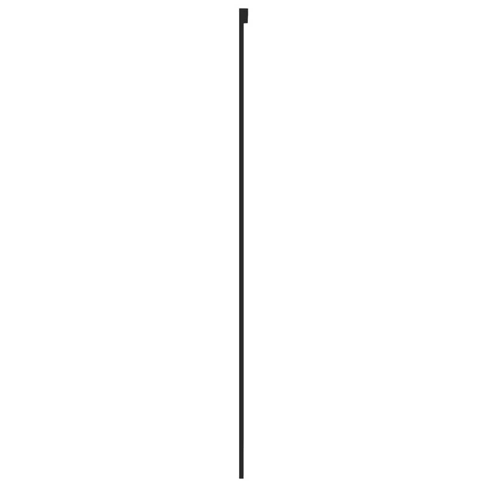 Stumdomos durys, juodos, 76x205cm, grūdintas stiklas/aliuminis
