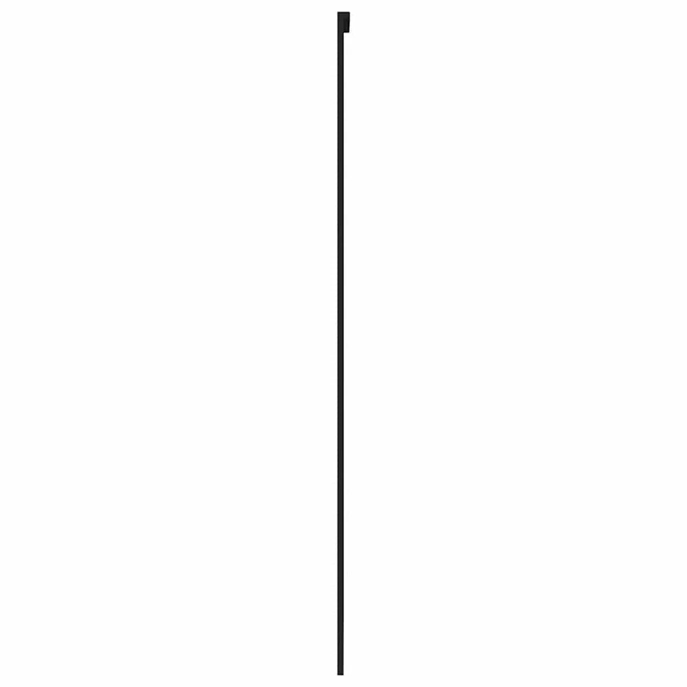 Stumdomos durys, juodos, 76x205cm, grūdintas stiklas/aliuminis