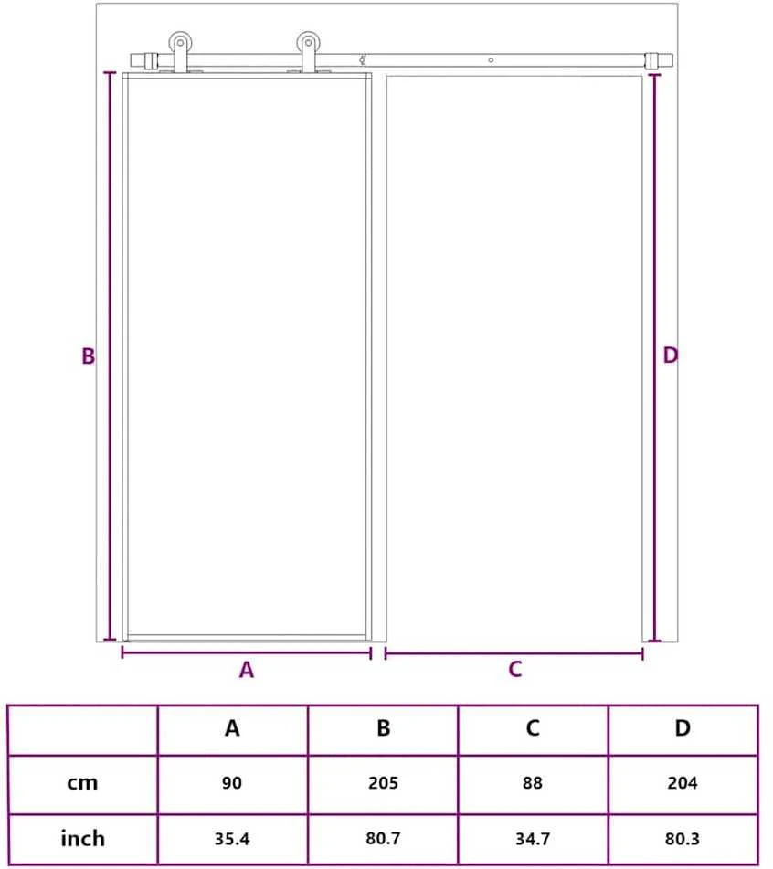 Stumdomos durys, juodos, 90x205cm, ESG stiklas ir aliuminis