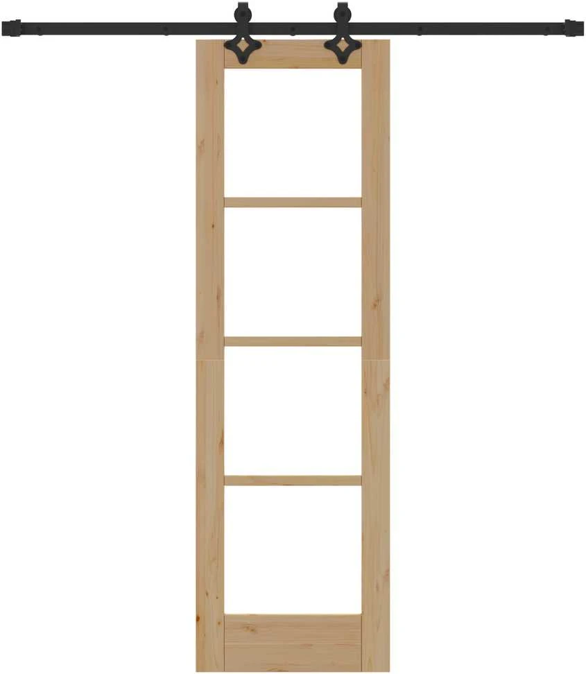Slankios durys ORKDAL 61 x 198,5 cm Natūrali ir juoda