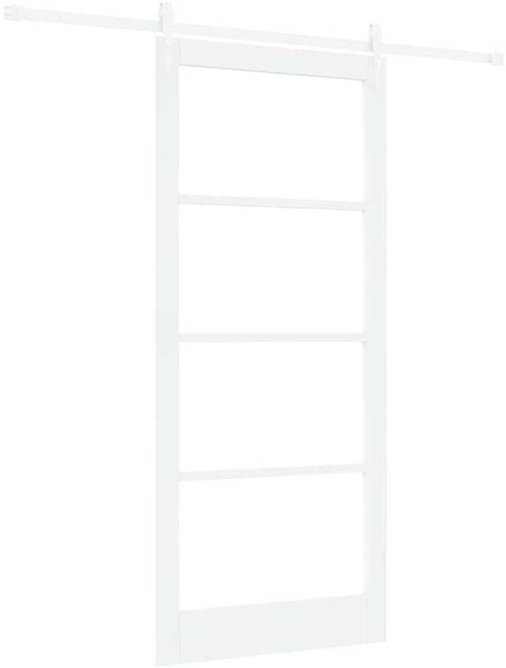 Slankios durys 93 x 211 cm Tvirtos pušies mediena ir stiklas