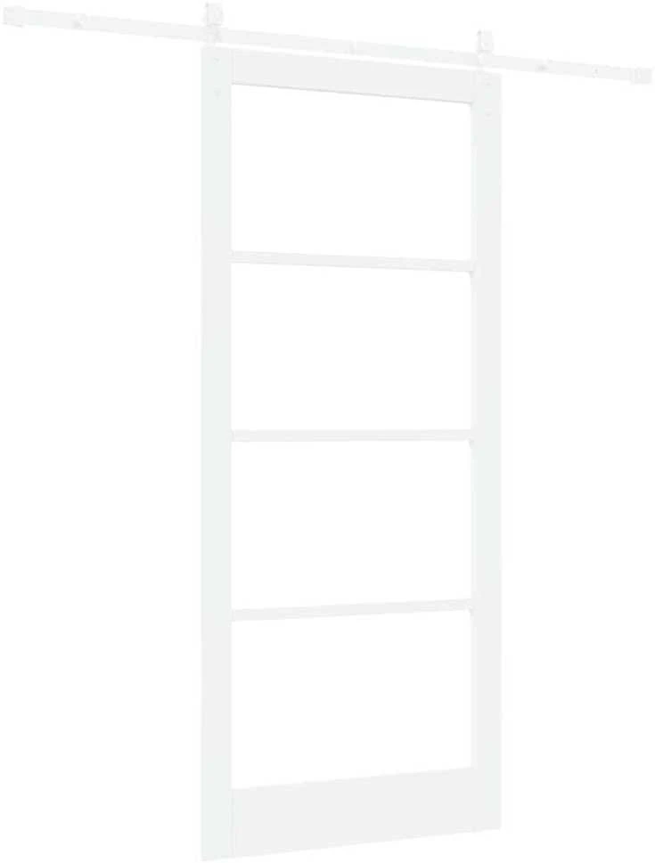 Slankios durys 93 x 211 cm Tvirtos pušies mediena ir stiklas