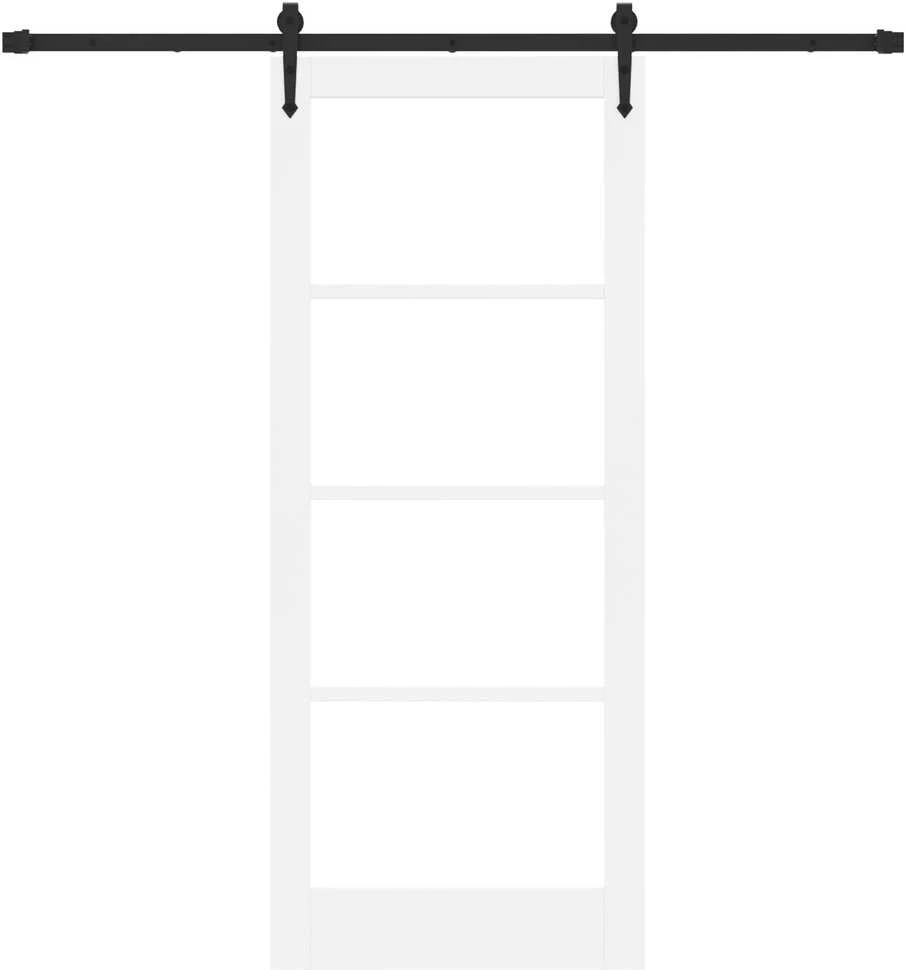Slankios durys 83 x 202 cm Tvirtos pušies mediena ir stiklas