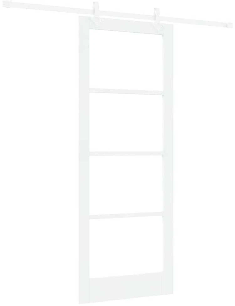 Slankios durys 83 x 211 cm Tvirtos pušies mediena ir stiklas