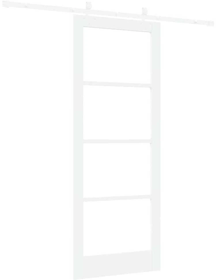 Slankios durys 83 x 211 cm Tvirtos pušies mediena ir stiklas