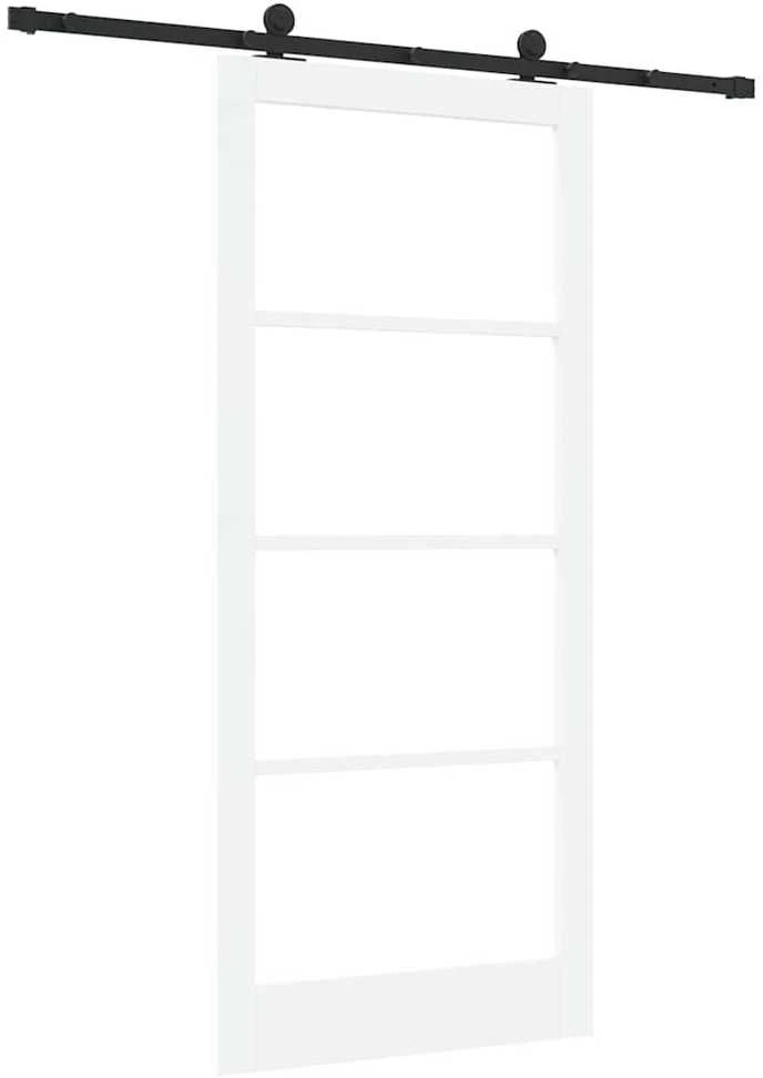 Slankios durys ORKDAL 93 x 211 cm Balta ir juoda