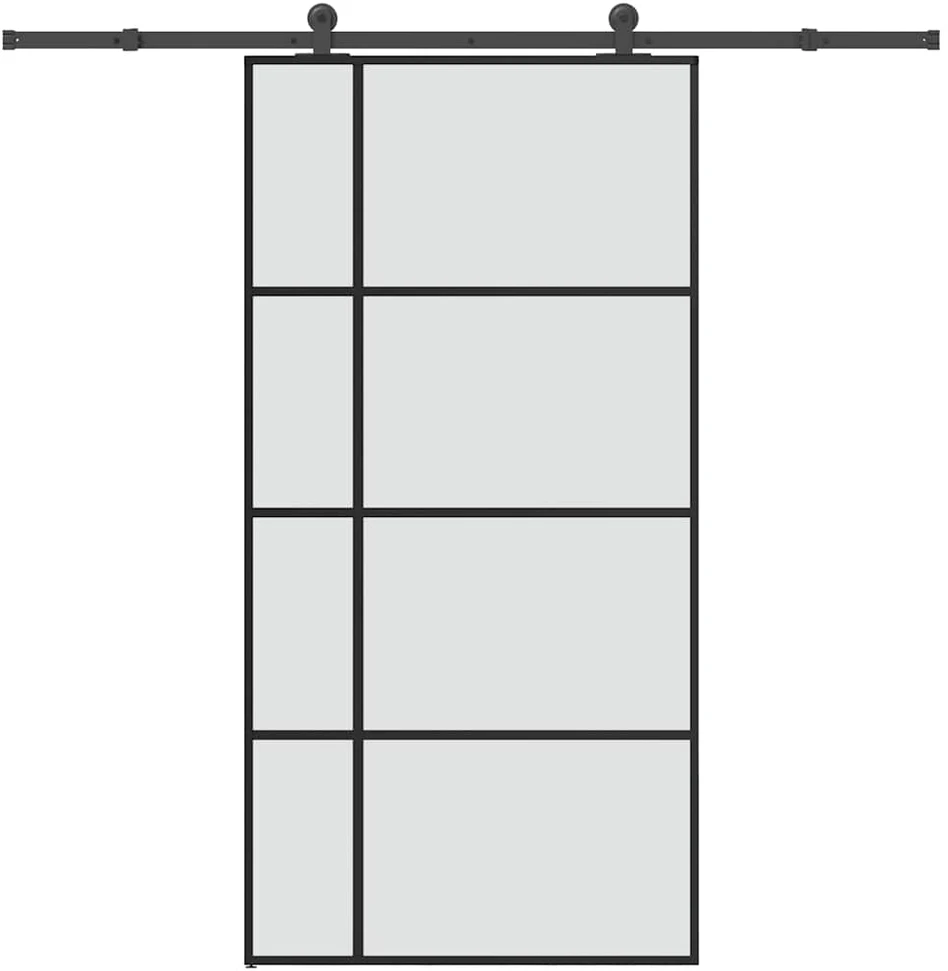 Stumdomos durys su įrangos rinkiniu, 102,5x205cm, ESG/aliuminis