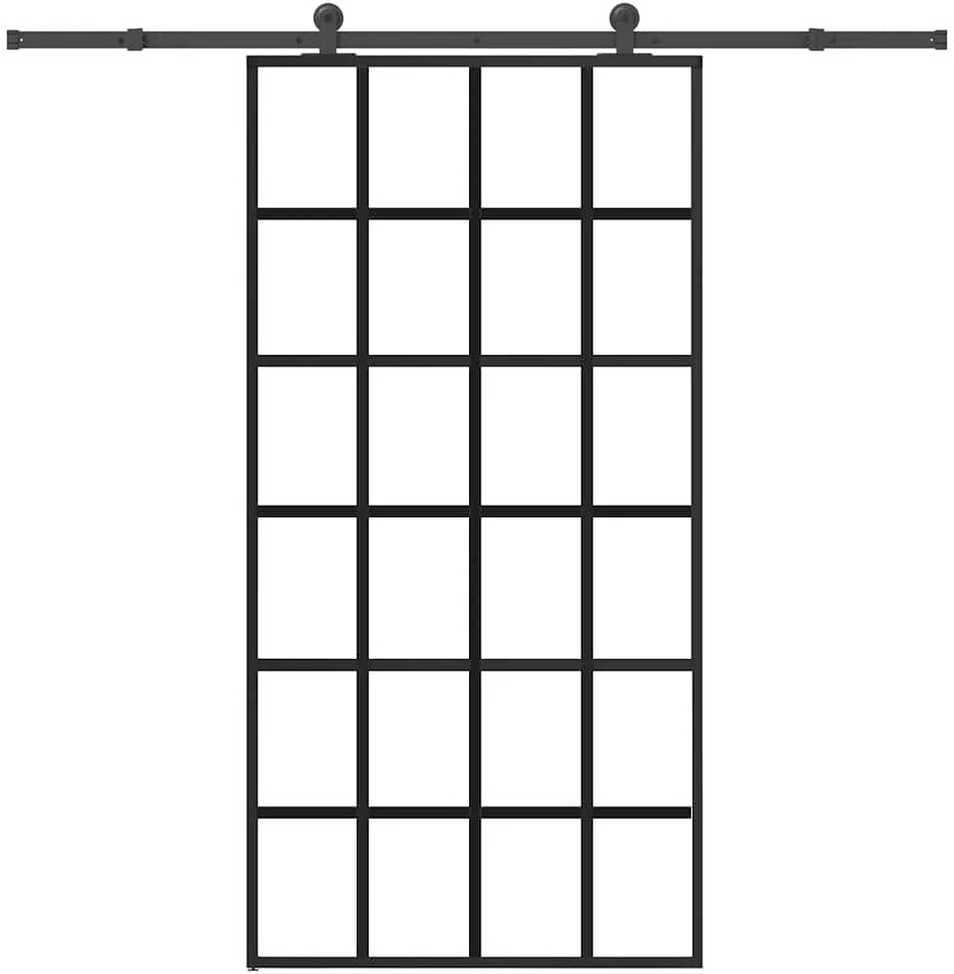 Stumdomos durys su įrangos rinkiniu, 102x205cm, ESG/aliuminis