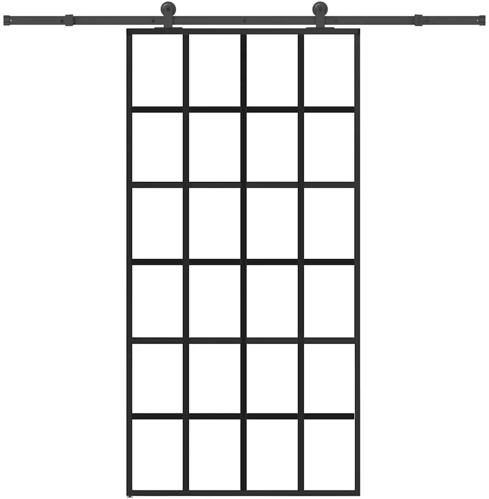 Stumdomos durys su įrangos rinkiniu, 102x205cm, ESG/aliuminis