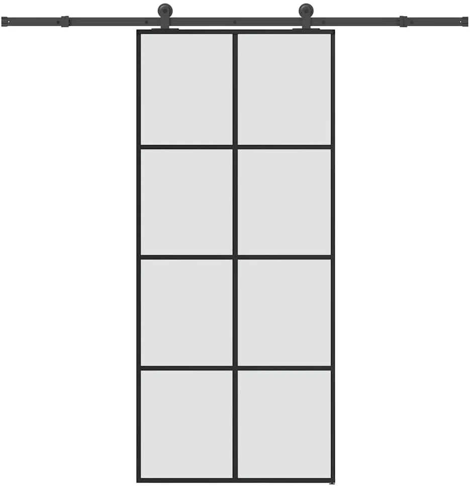 Stumdomos durys su įrangos rinkiniu, 90x205cm, ESG ir aliuminis