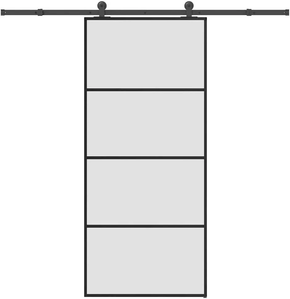 Stumdomos durys su įrangos rinkiniu, 90x205cm, ESG ir aliuminis