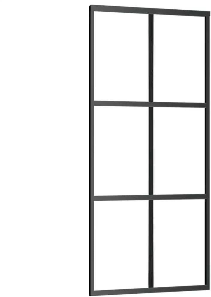 Stumdomos durys su įrangos rinkiniu, 90x205cm, ESG ir aliuminis