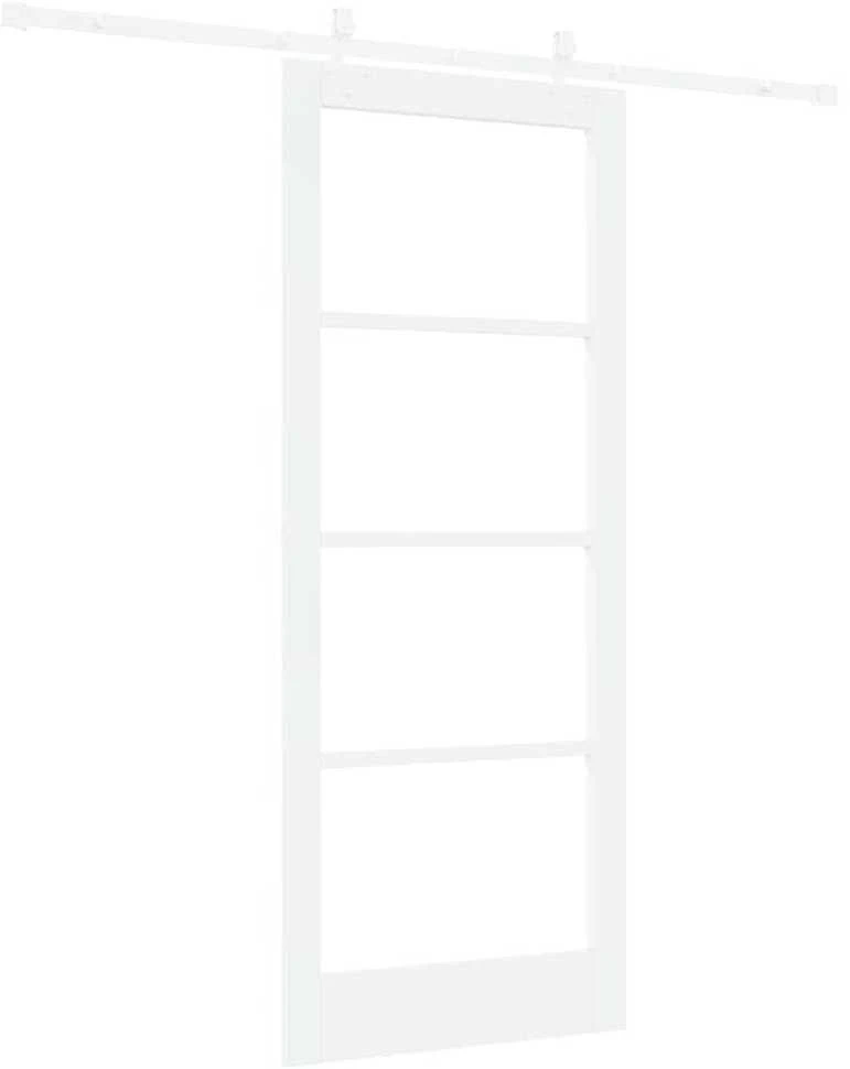 Slankios durys 83 x 202 cm Tvirtos pušies mediena ir stiklas